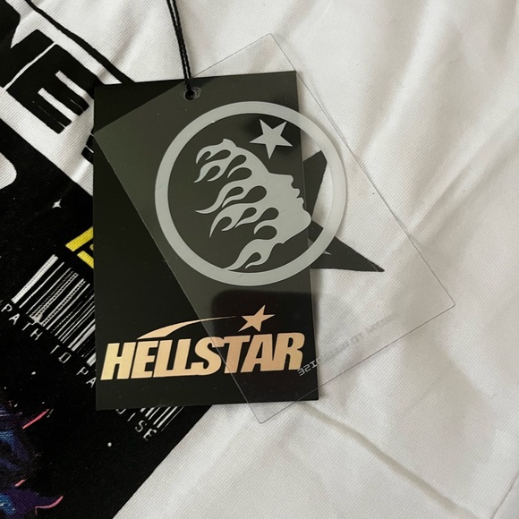 Hellstar Studios "Breaking News" White T-shirt Size: L - NWT - Picture 5 of 10
